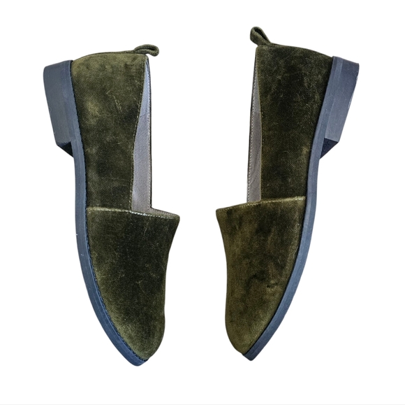 Eileen Fisher Demi 3 Velvet Loafers Olive‎ Green Women's Size 7.5 - Picture 5 of 9